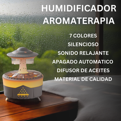 Humidificador y Difusor Gotas de Lluvia